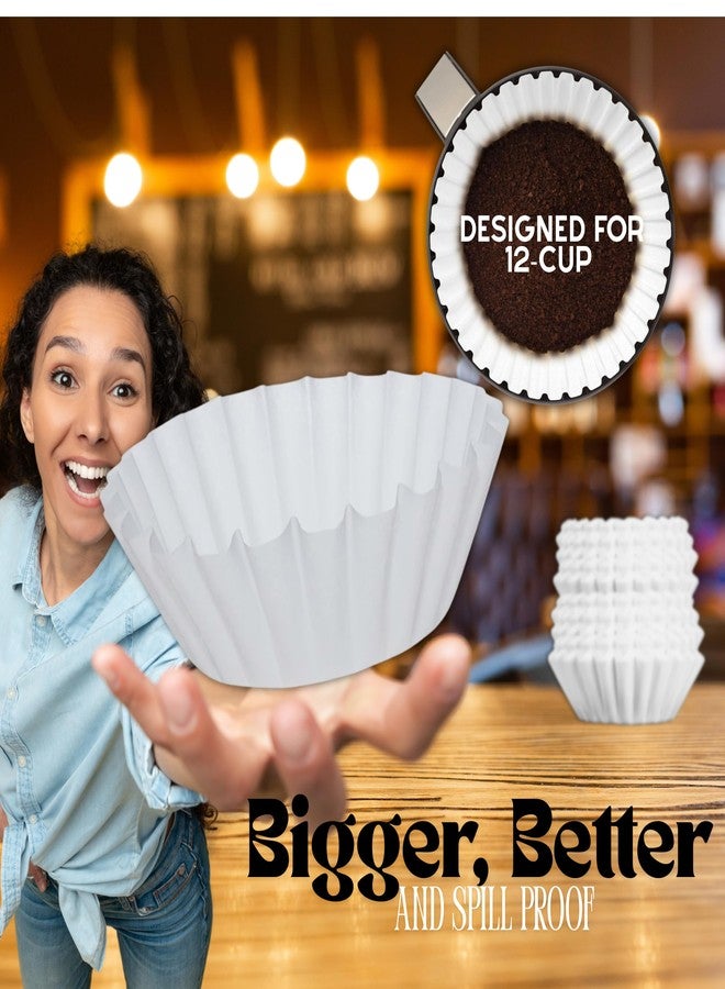 PR1M3 Large Coffee Filters, 12 Cup Premium Disposable Coffee Filters, 9 3/4” x 4 1/4” Inch Size, Tall-Sided Design, Compatible with Bunn Commercial & Large Brewers, No Ground Overflow, 500 Count Pack. - Image 5